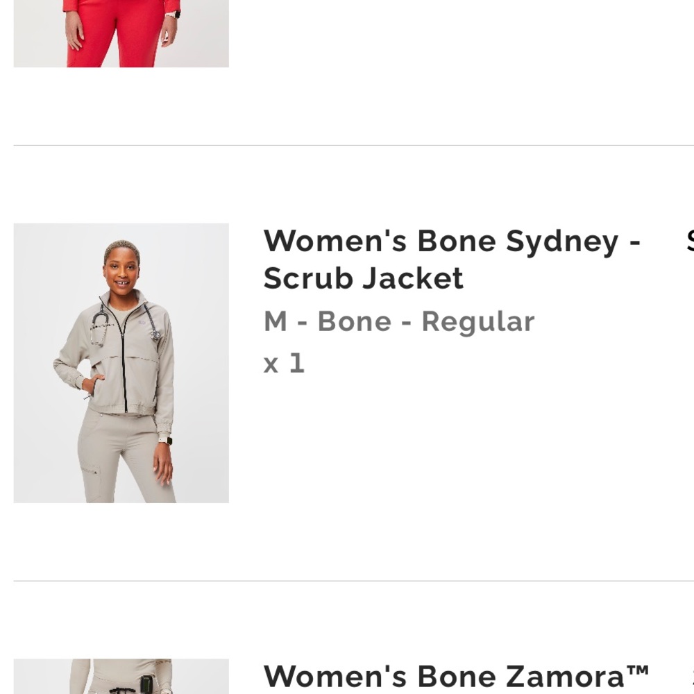 Women's Bone Sydney Scrub Jacket